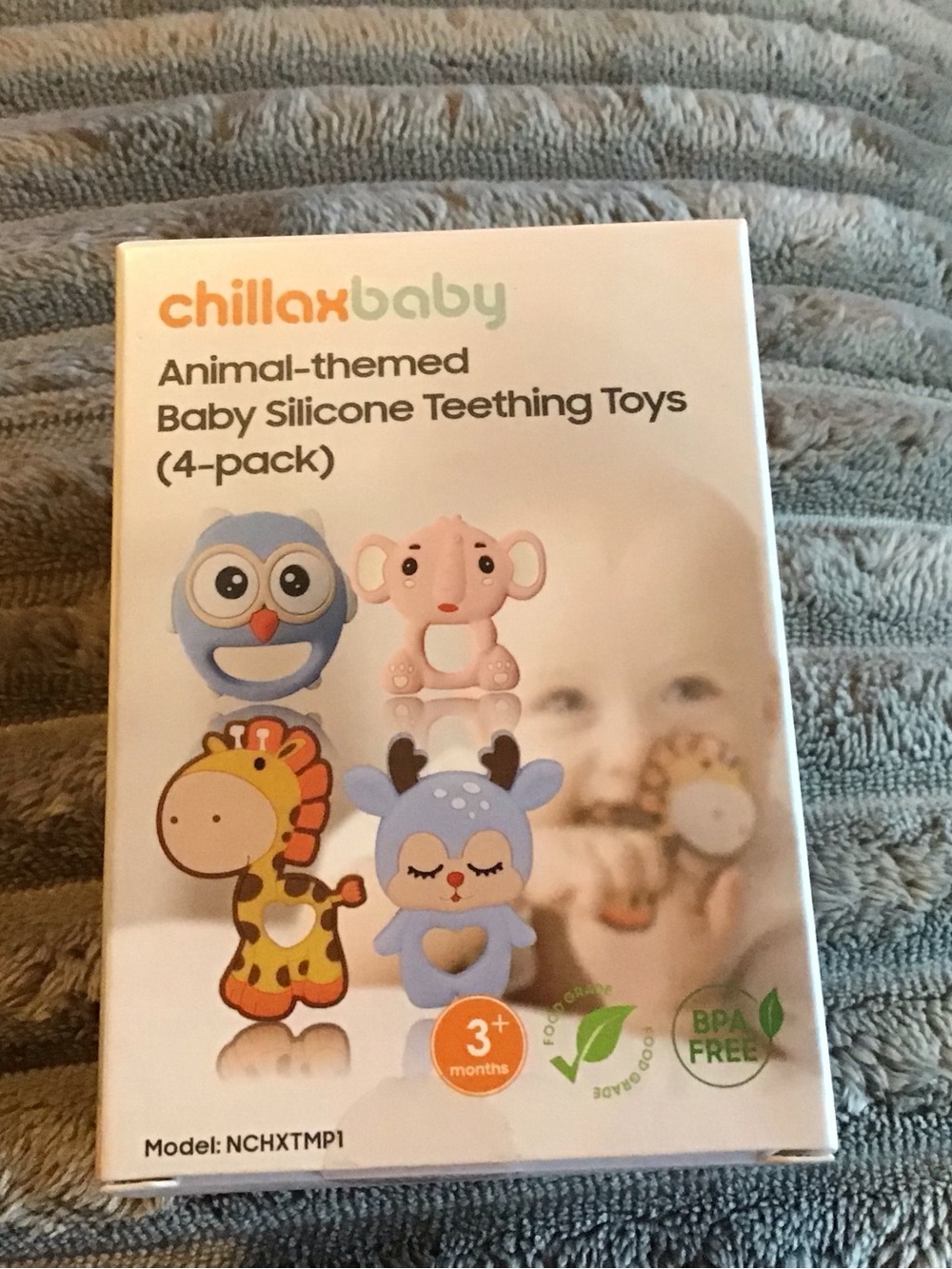 adidas Baby Animal Silicone Teethers - Blue & Pink - Picture 6 of 7